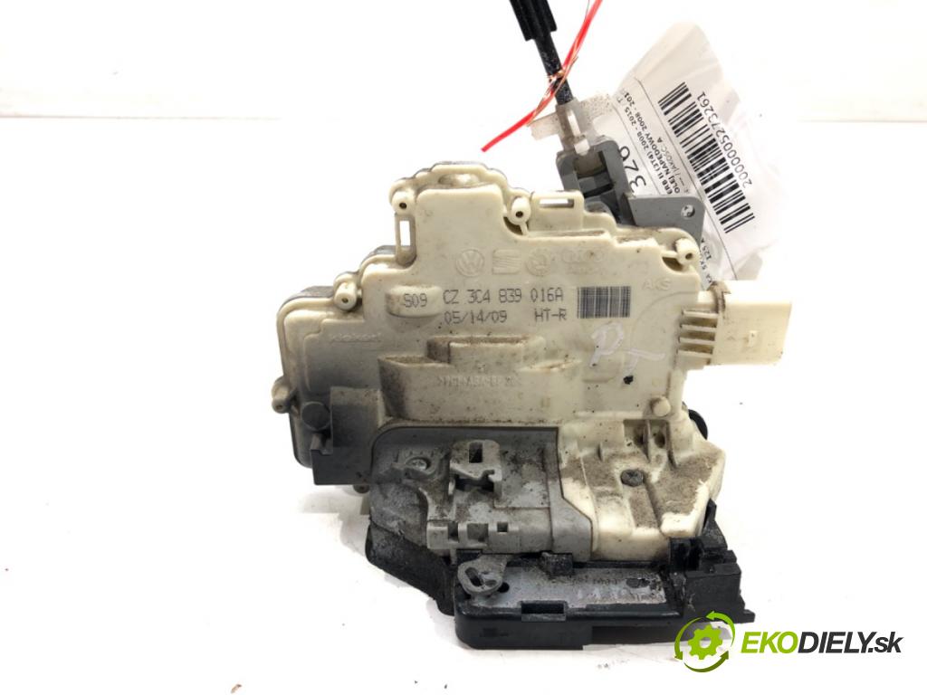 SKODA SUPERB II (3T4) 2008 - 2015    2.0 TDI 125 kW [170 KM] olej napędowy 2008 - 2015  zámok dveře pravý zadní část 3C4839016A