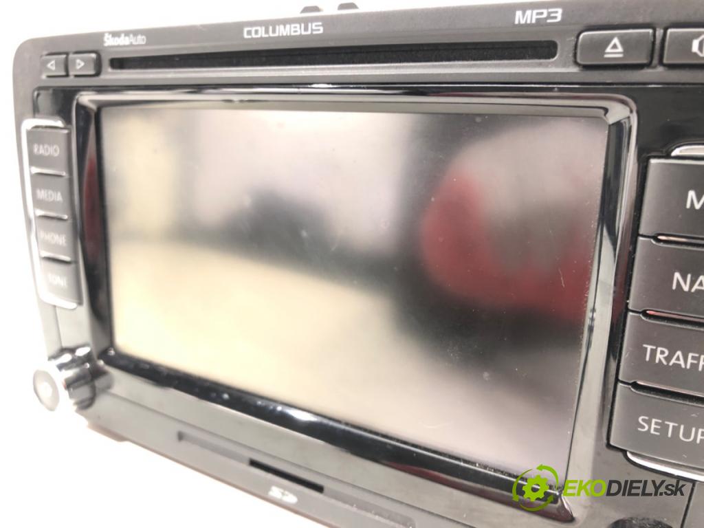 SKODA SUPERB II (3T4) 2008 - 2015    2.0 TDI 125 kW [170 KM] olej napędowy 2008 - 2015  RADIO Navigácia 3T0035680 (Audio zariadenia)