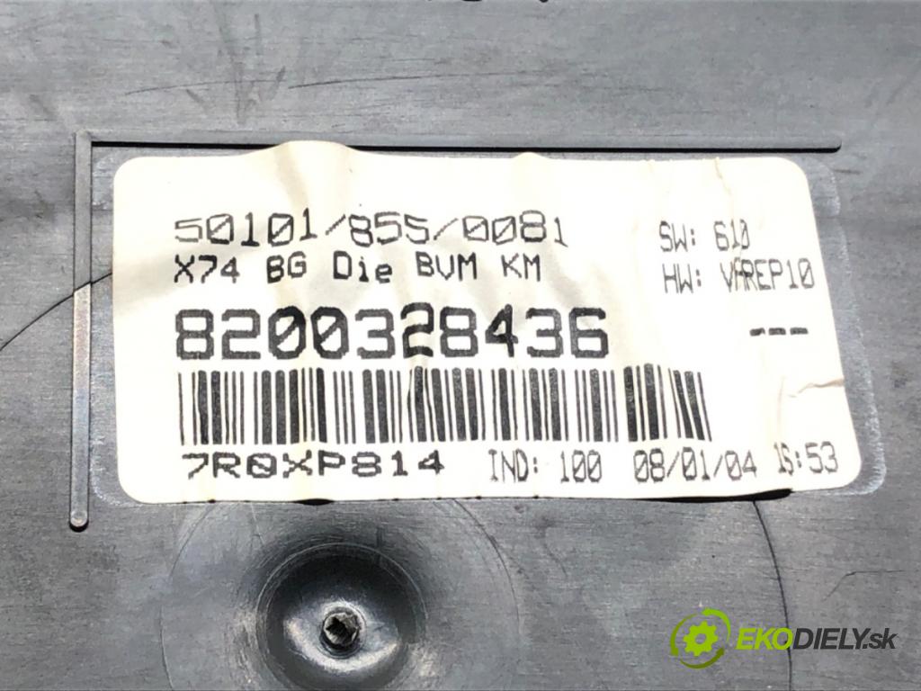 RENAULT LAGUNA II (BG0/1_) 2001 - 2007    1.9 dCi (BG08, BG0G) 88 kW [120 KM] olej napędowy   Prístrojovka 8200328436 (Prístrojové dosky, displeje)