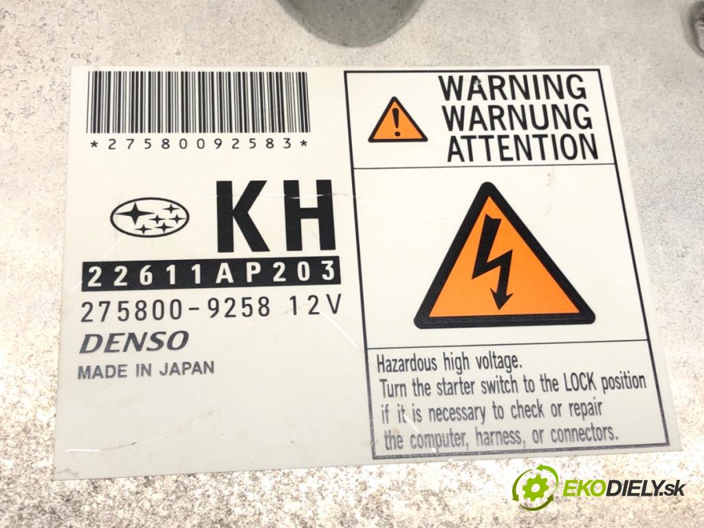 SUBARU FORESTER (SH_) 2007 - 2022    2.0 D AWD (SHH) 108 kW [147 KM] olej napędowy 2008  riadiaca jednotka Motor 22611AP203 (Riadiace jednotky)