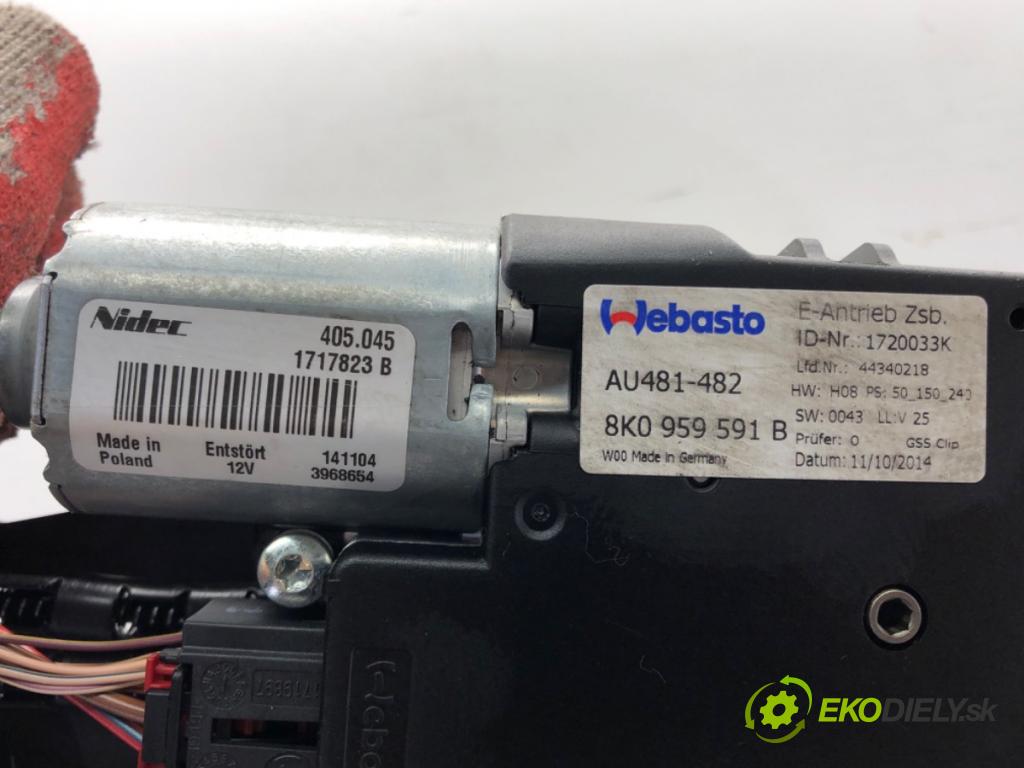 AUDI A4 B8 (8K2) 2007 - 2015    2.0 TFSI quattro 165 kW [224 KM] benzyna 2013 - 20  střešní okno 8K5877255 8K0959591B (Okna karoserie)