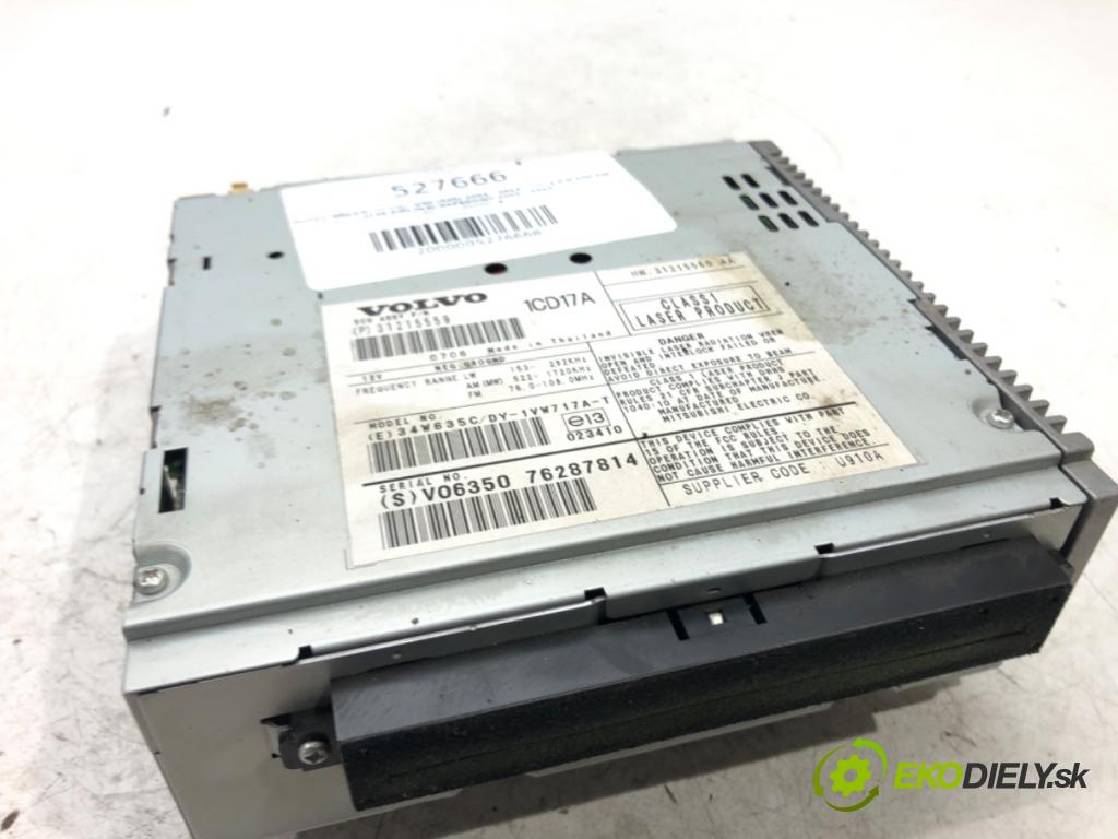 VOLVO V50 (545) 2003 - 2012    2.0 D 100 kW [136 KM] olej napędowy 2004 - 2010  RADIO 31215559 (Audio zariadenia)
