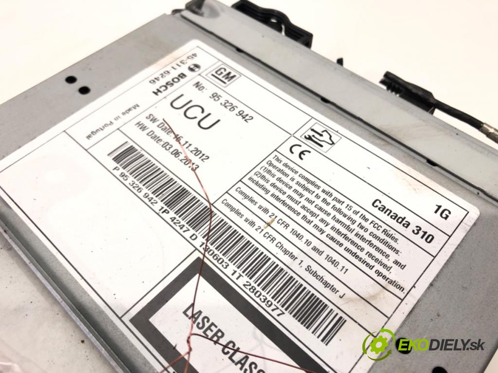 OPEL INSIGNIA A Sports Tourer (G09) 2008 - 2017    2.0 CDTI (35) 118 kW [160 KM] olej napędowy 2008 -  RADIO Navigácia 95326942 (Audio zariadenia)