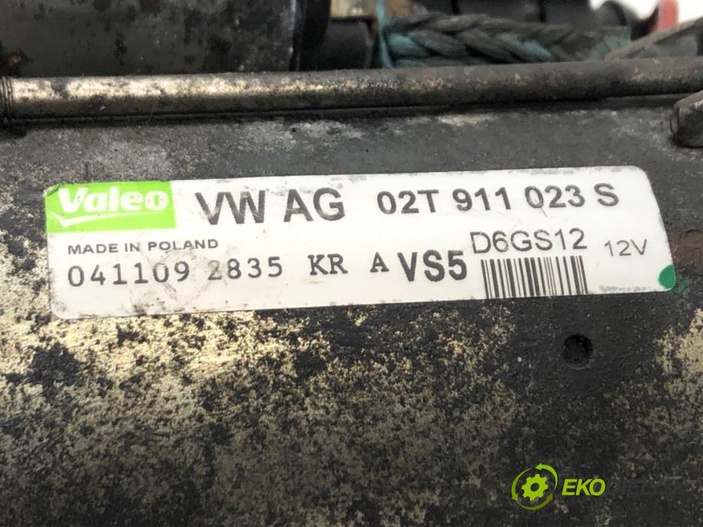 VW POLO V (6R1, 6C1) 2009 - 2022    1.4 (6R1) 63 kW [85 KM] benzyna 2009 - 2014  Štartér 02T911023S (Štartéry)