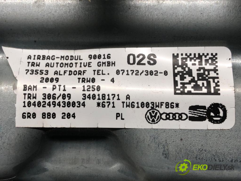 VW POLO V (6R1, 6C1) 2009 - 2022    1.4 (6R1) 63 kW [85 KM] benzyna 2009 - 2014  AirBag spolujazdca 6R0880204 (Airbagy)