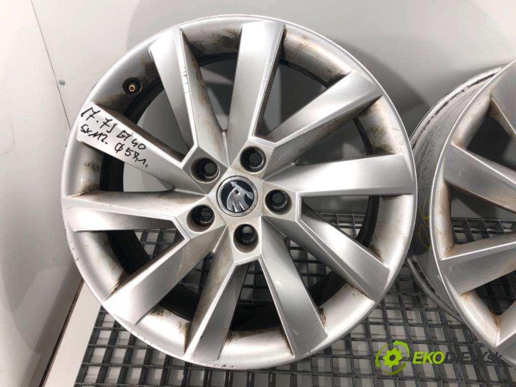 SKODA SUPERB III (3V3) 2015 - 2022    ---  disky hliníkové 17 7J 5X112 ET40 stred CENTR. 57.1