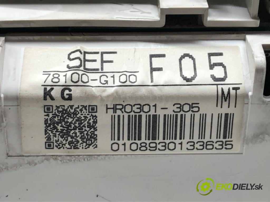 HONDA ACCORD VII (CL, CN) 2003 - 2012    2.2 i-CTDi (CN1) 103 kW [140 KM] olej napędowy 200  Prístrojovka 78100-G100 (Prístrojové dosky, displeje)