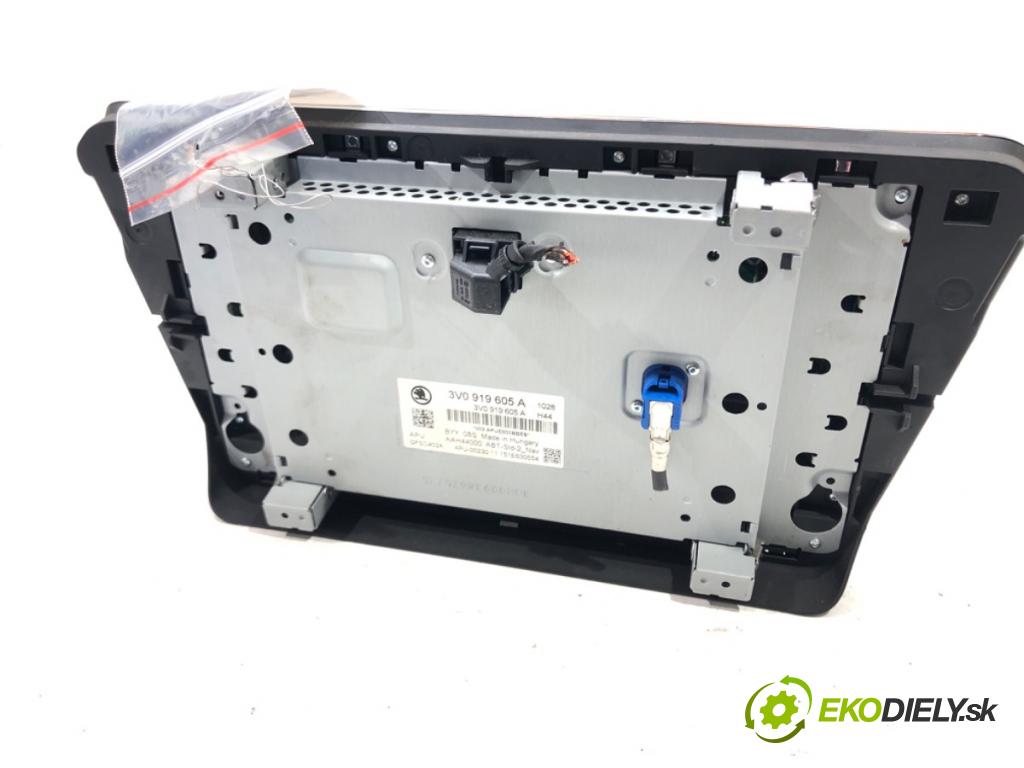 SKODA SUPERB III (3V3) 2015 - 2022    1.4 TSI 110 kW [150 KM] benzyna 2015 - 2022  RADIO 3V0919605A (Audio zariadenia)
