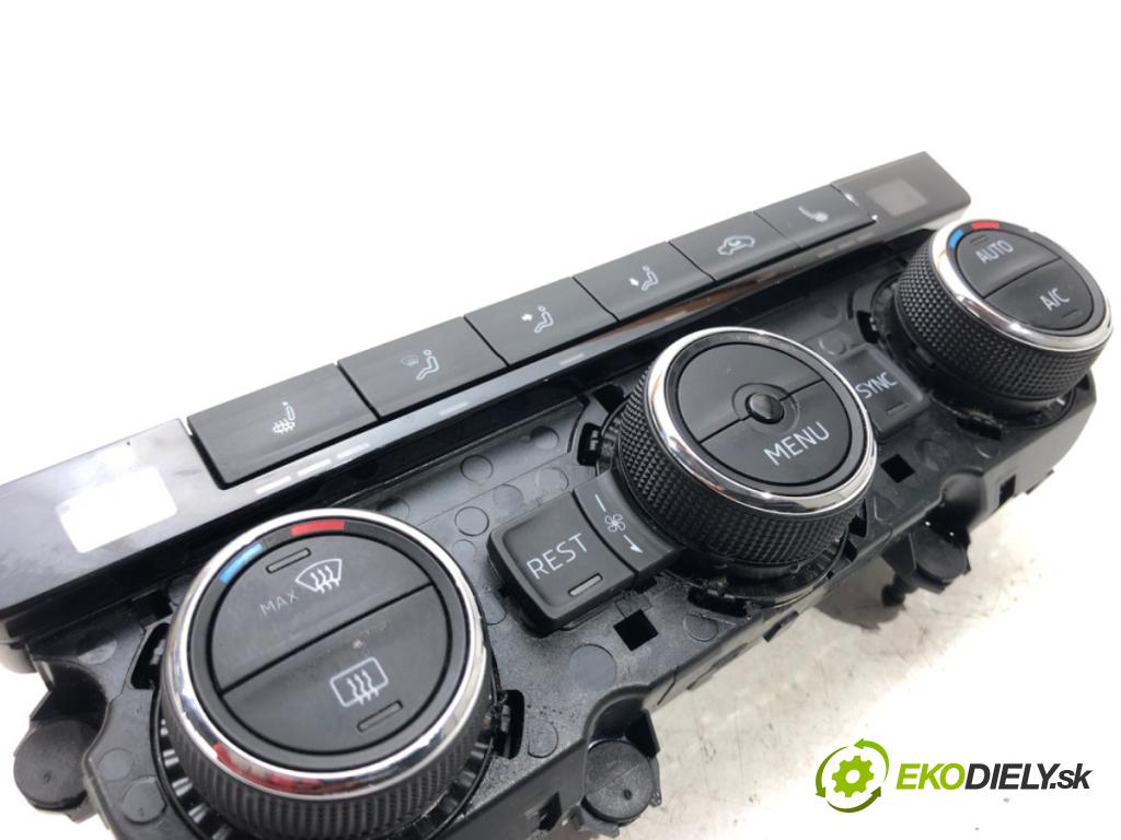 SKODA SUPERB III (3V3) 2015 - 2022    1.4 TSI 110 kW [150 KM] benzyna 2015 - 2022  Panel ovládania kúrenia 3V0907044AR (Prepínače, spínače, tlačidlá a ovládače kúrenia)