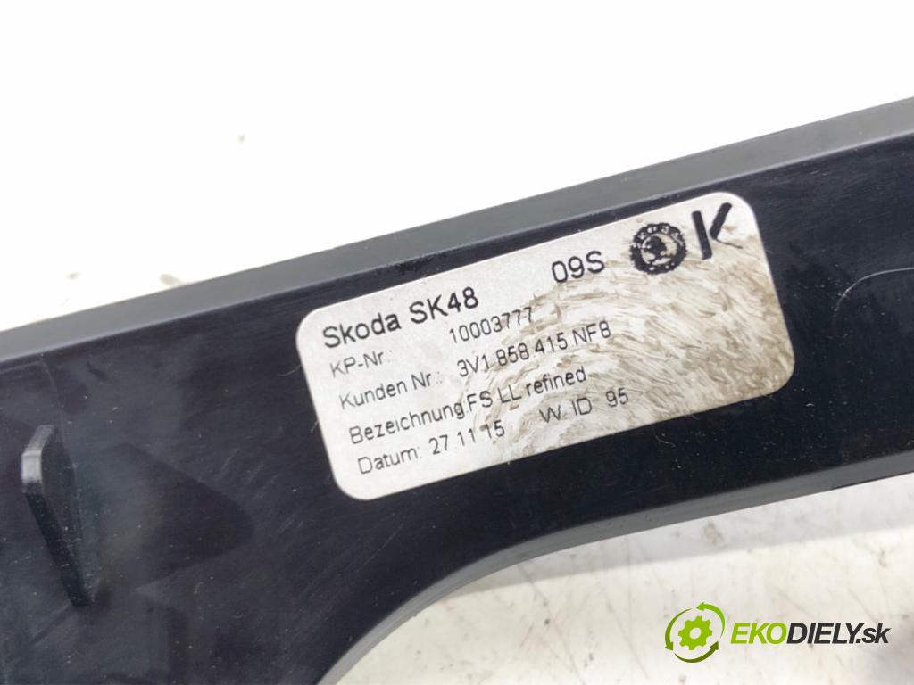SKODA SUPERB III (3V3) 2015 - 2022    1.4 TSI 110 kW [150 KM] benzyna 2015 - 2022  lišty kryt 3V1858415 (Lišty)
