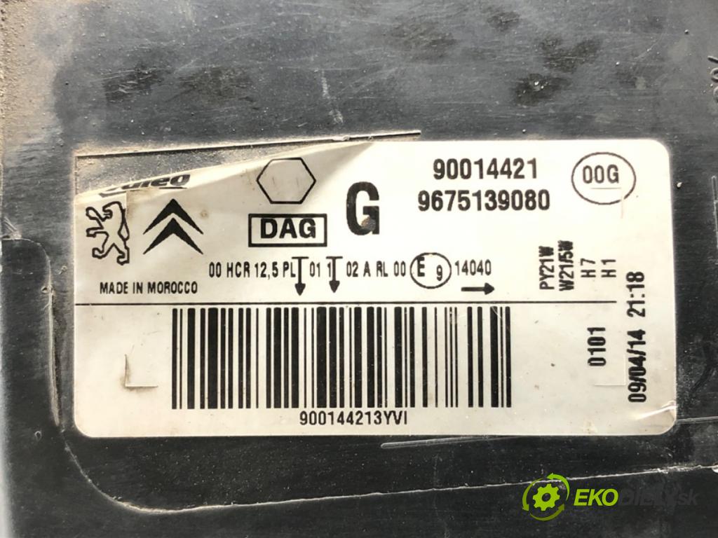 PEUGEOT 301 2012 - 2022    1.6 LPG 85 kW [116 KM] Benzyna / gaz samochodowy (  Svetlomet ľavy predný 9675139080
