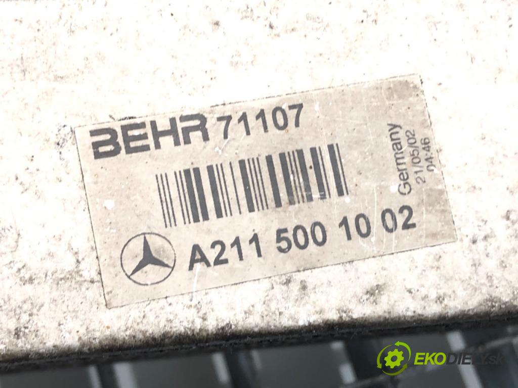 MERCEDES-BENZ KLASA E (W211) 2002 - 2009    E 220 CDI (211.006) 110 kW [150 KM] olej napędowy   intercooler A2115001002 (Chladiče nasávaného vzduchu (intercoolery))