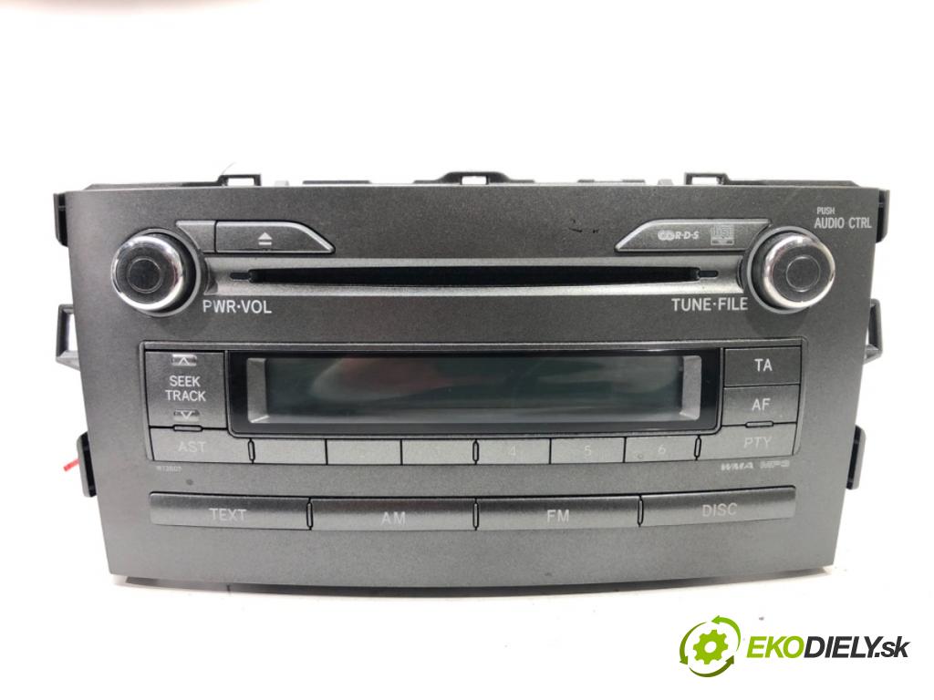 TOYOTA AURIS (_E15_) 2006 - 2012    1.6 (ZRE151_) 91 kW [124 KM] benzyna 2007 - 2012  RADIO 86120-02520 (Audio zariadenia)