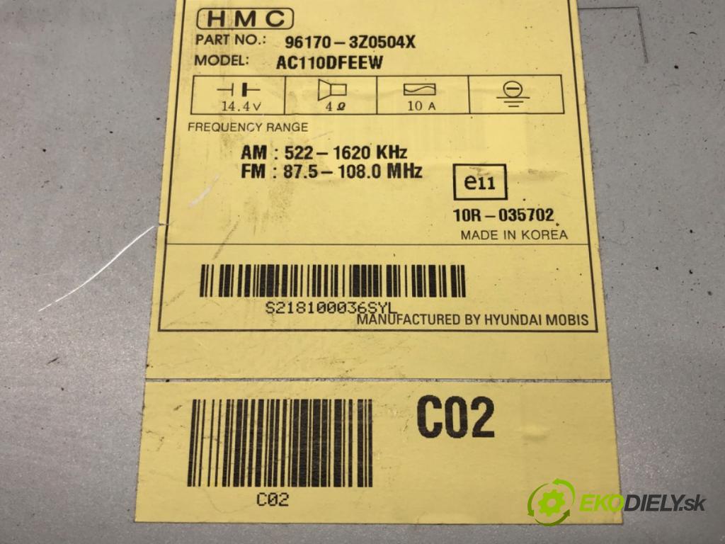 HYUNDAI i40 I (VF) 2012 - 2022    1.7 CRDi 100 kW [136 KM] olej napędowy 2012 - 2022  RADIO 96170-3Z0504X (Audio zariadenia)