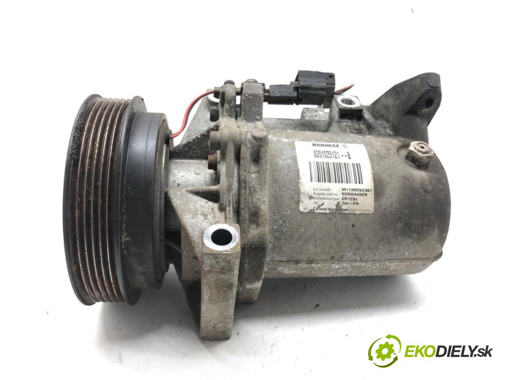 RENAULT FLUENCE (L3_) 2010 - 2022    1.6 16V (L304, L305, L30H) 82 kW [111 KM] benzyna   kompresor klimatizace 8201025121B (Kompresory)