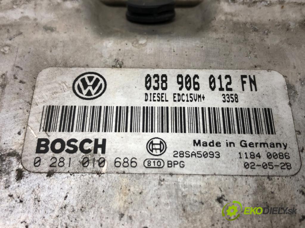 SEAT LEON (1M1) 1999 - 2006    1.9 TDI 66 kW [90 KM] olej napędowy 1999 - 2006  riadiaca jednotka Motor 038906012FN (Riadiace jednotky)