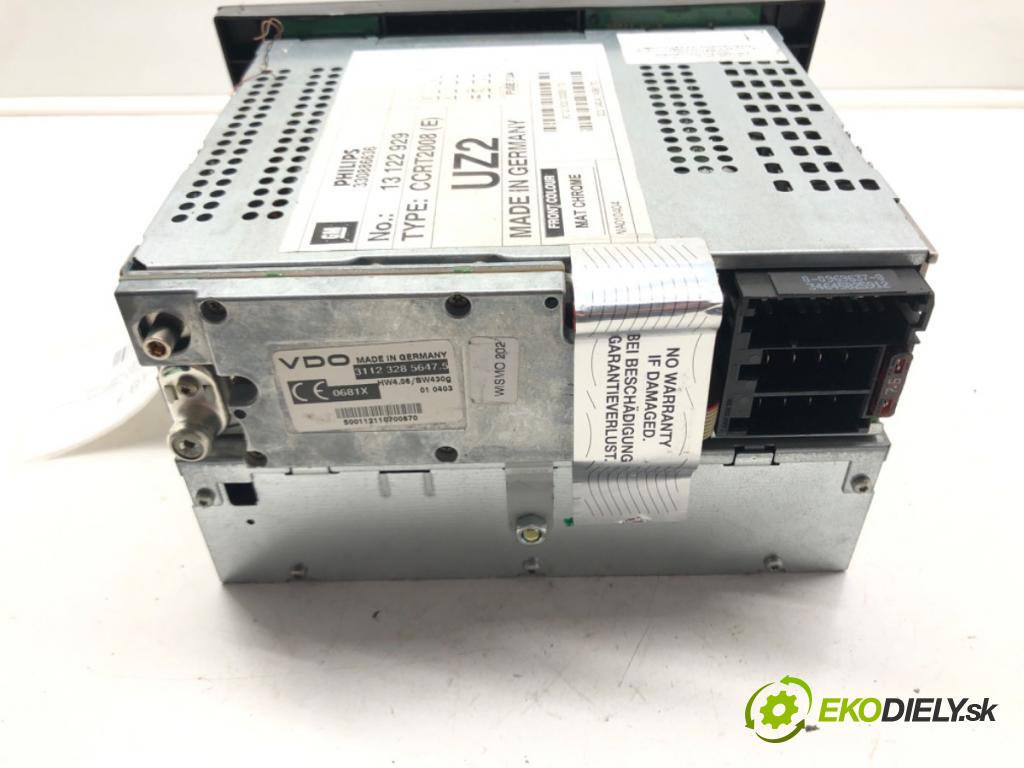 OPEL MERIVA A nadwozie wielkoprzestrzenne (MPV) (X03) 2003 - 2010    1.6 16V (E75) 74 kW [100 KM] benzyna 2003 - 2006  RADIO 13122929 (Audio zariadenia)