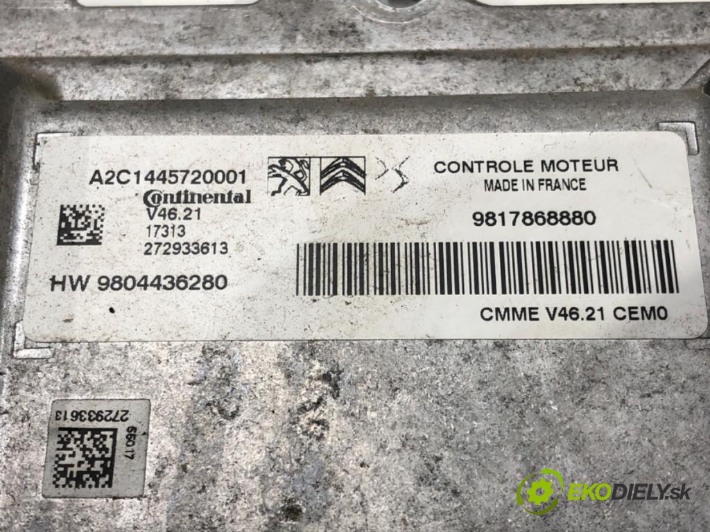 CITROEN C-ELYSEE (DD_) 2012 - 2022    1.6 VTi 115 85 kW [115 KM] benzyna 2012 - 2022  riadiaca jednotka Motor 9817868880 (Riadiace jednotky)