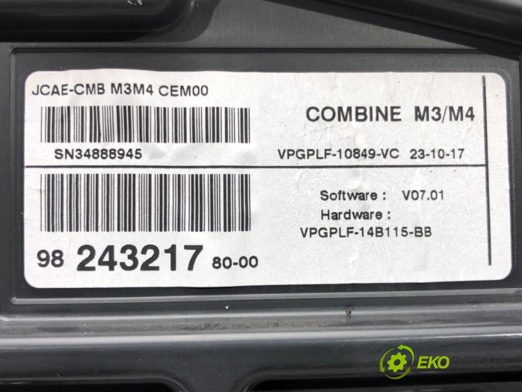 CITROEN C-ELYSEE (DD_) 2012 - 2022    1.6 VTi 115 85 kW [115 KM] benzyna 2012 - 2022  Prístrojovka 9824321780 (Prístrojové dosky, displeje)
