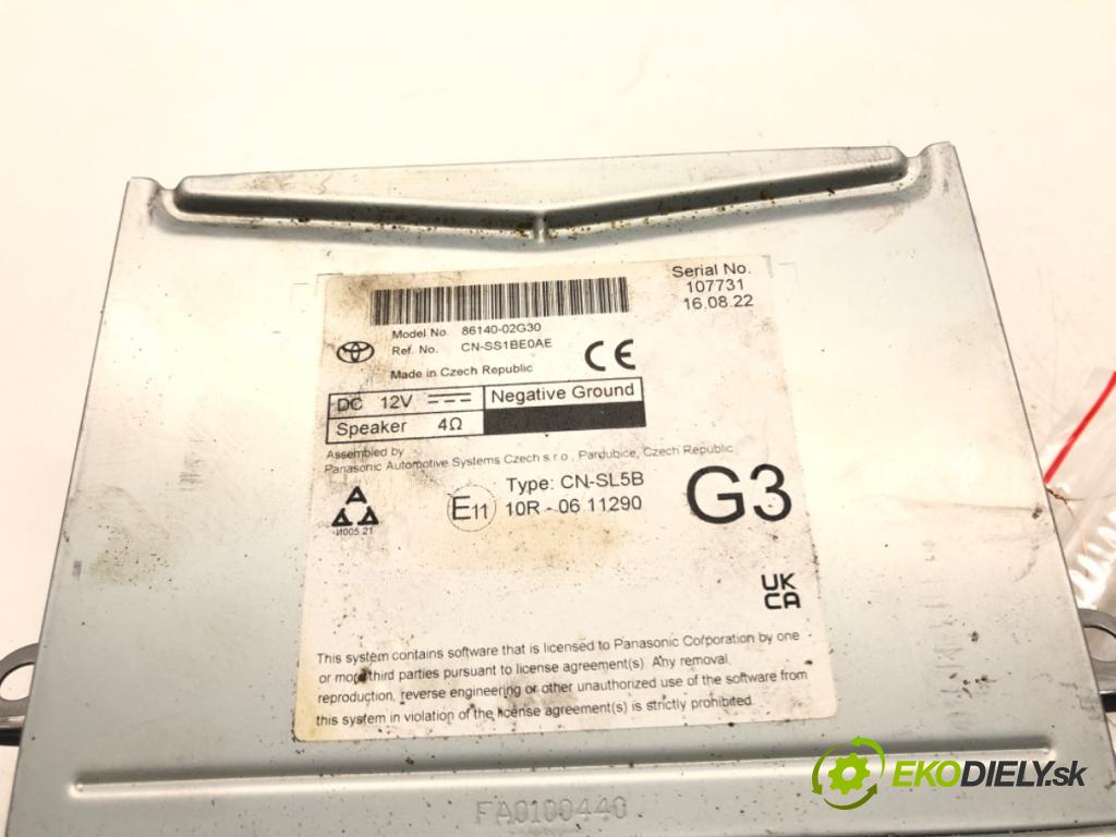 TOYOTA COROLLA sedan (_E21_) 2019 - 2022    1.6 VVTi Flexfuel (ZRE210_) 92 kW [125 KM] Benzyna  RADIO Navigácia 86140-02G30 (Audio zariadenia)