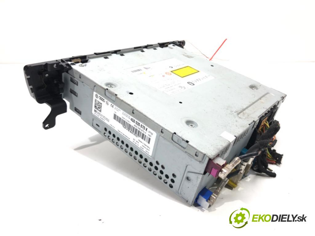 AUDI A6 C7 (4G2, 4GC) 2010 - 2018    3.0 TDI quattro 180 kW [245 KM] olej napędowy 2011  RADIO 4G0035670K (Audio zariadenia)