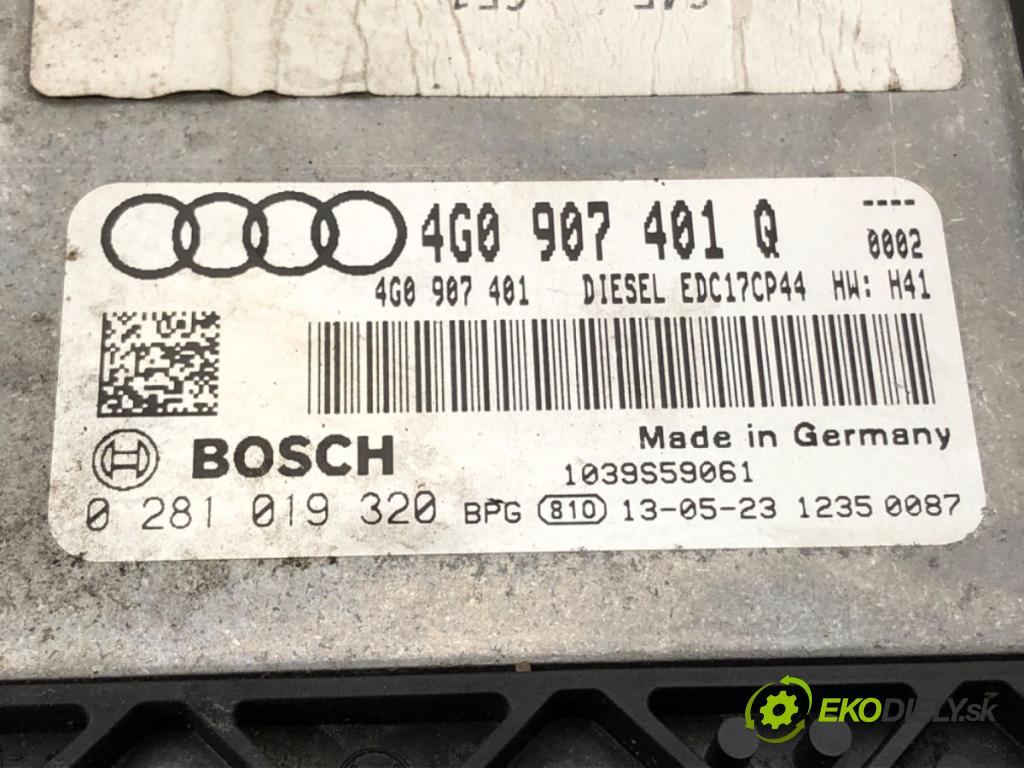 AUDI A6 C7 (4G2, 4GC) 2010 - 2018    3.0 TDI quattro 180 kW [245 KM] olej napędowy 2011  riadiaca jednotka Motor 4G0907401Q (Riadiace jednotky)