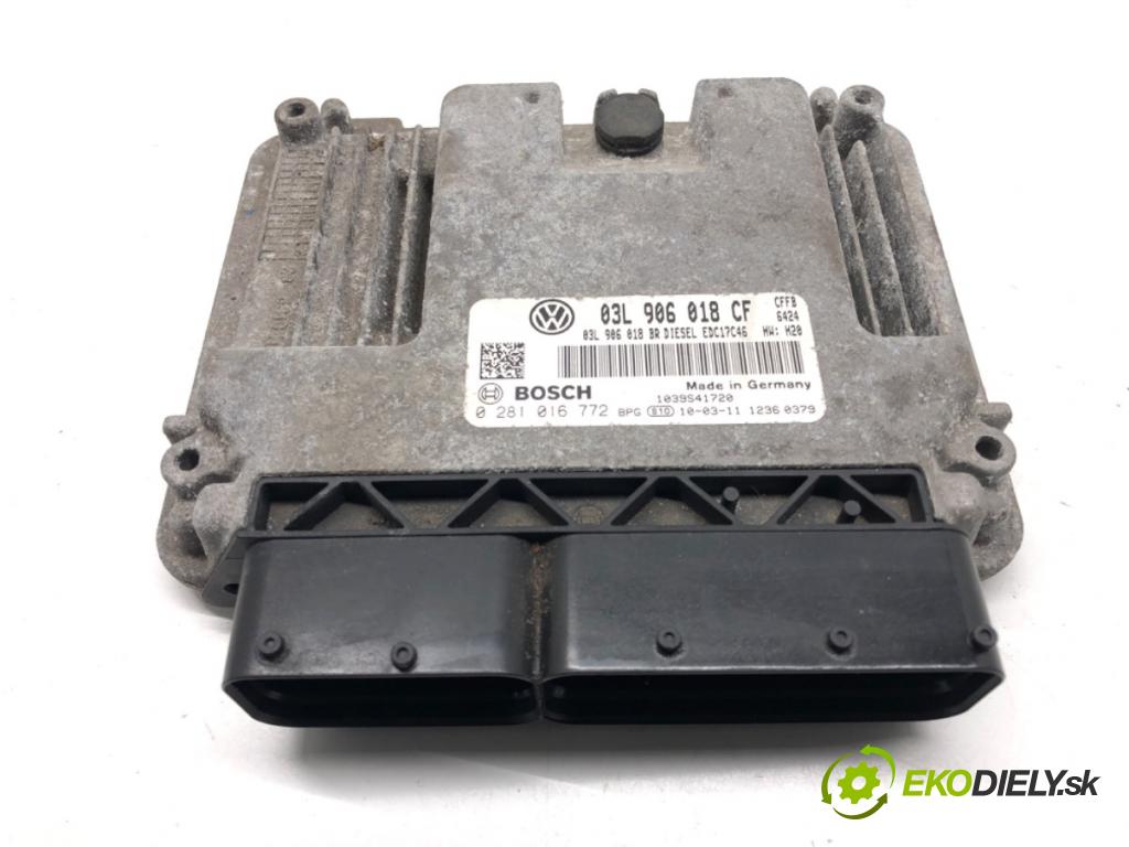 SKODA SUPERB II Kombi (3T5) 2009 - 2015    2.0 TDI 103 kW [140 KM] olej napędowy 2009 - 2010  riadiaca jednotka Motor 03L906018CF 0281016772 (Riadiace jednotky)