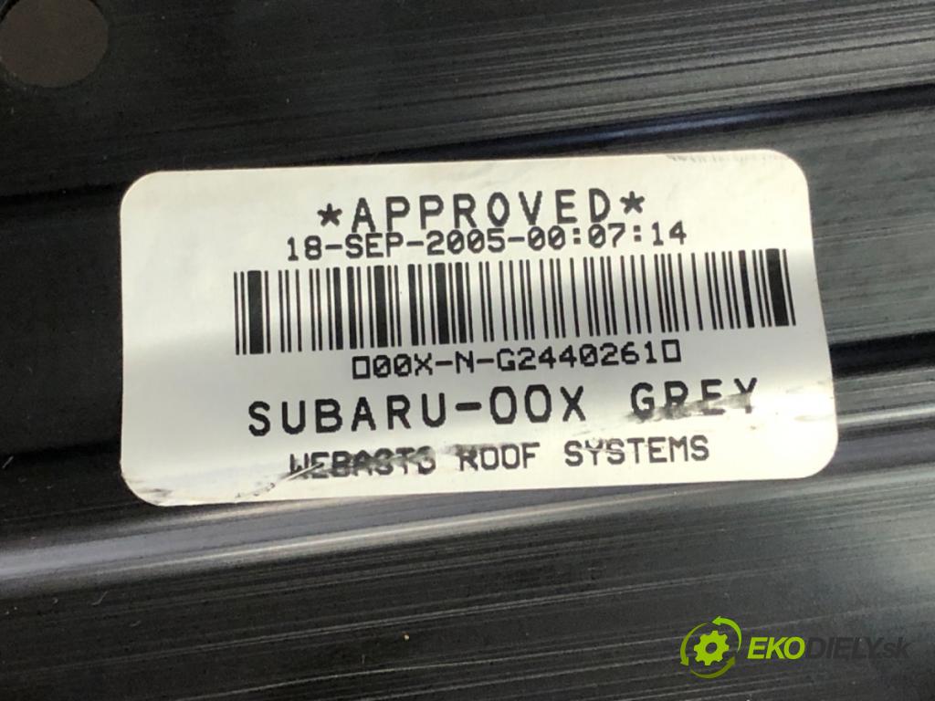 SUBARU TRIBECA (B9) 2005 - 2022    3.6 (WXF) 190 kW [258 KM] benzyna 2007 - 2022  střešní okno  (Okna karoserie)