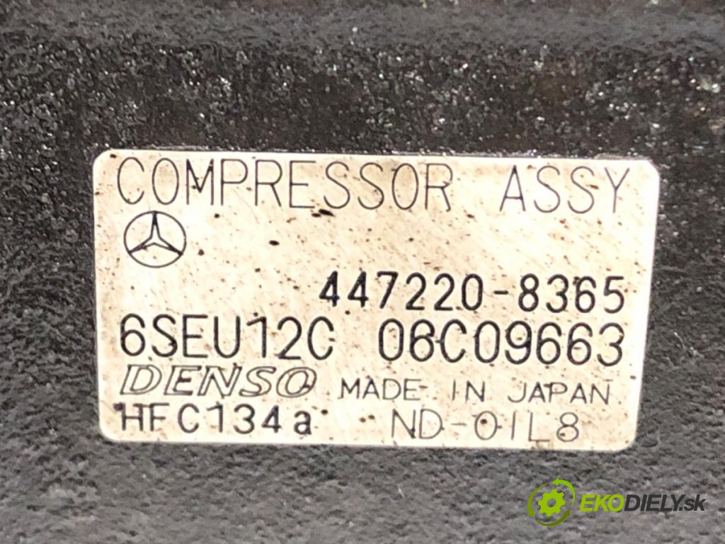 MERCEDES-BENZ KLASA A (W168) 1997 - 2005    A 140 (168.031, 168.131) 60 kW [82 KM] benzyna 199  kompresor klimatizace 447220-8365 (Kompresory)