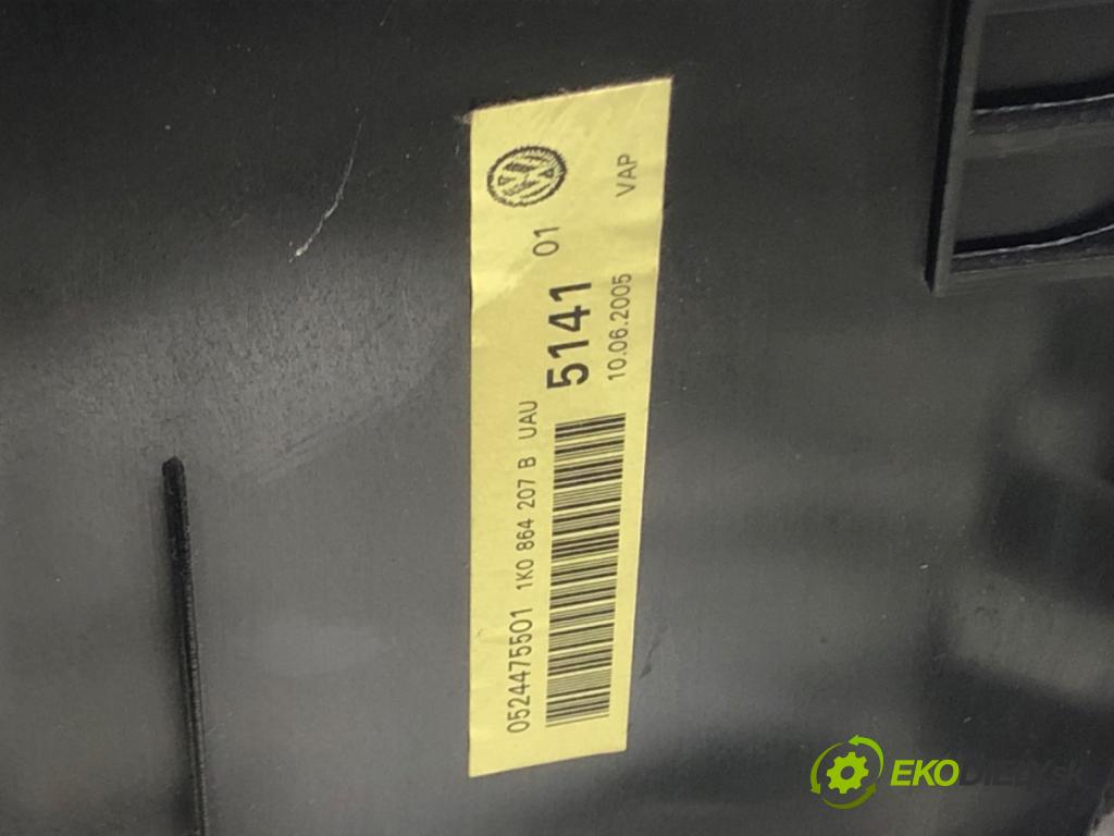 VW GOLF V (1K1) 2003 - 2010    2.0 TDI 103 kW [140 KM] olej napędowy 2004 - 2008  Lakťová opierka 1K0864207B (Lakťové opierky)
