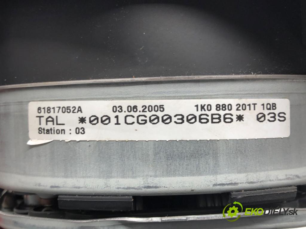 VW GOLF V (1K1) 2003 - 2010    2.0 TDI 103 kW [140 KM] olej napędowy 2004 - 2008  AirBag volantu 1K0880201T (Airbagy)