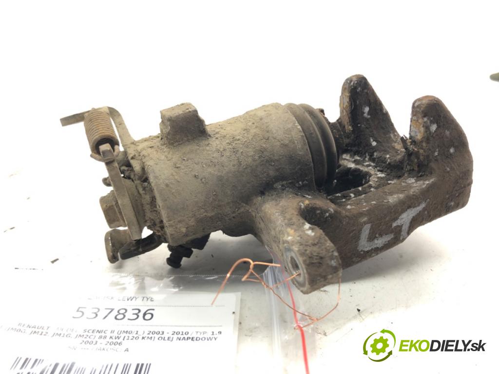 RENAULT SCÉNIC II (JM0/1_) 2003 - 2010    1.9 dCi (JM0G, JM12, JM1G, JM2C) 88 kW [120 KM] olej napędowy 2003 - 2006  Brzdič strmeň ľavy zad