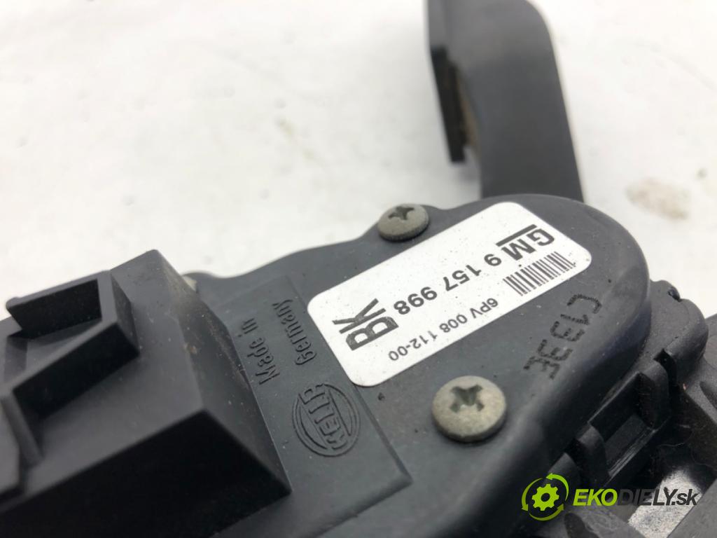 OPEL ASTRA G coupe (T98) 2000 - 2005    1.8 16V (F07) 92 kW [125 KM] benzyna 2000 - 2005  Potenciometer plynového pedálu 9157998BK (Pedále)