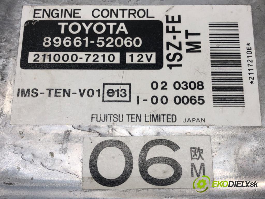 TOYOTA YARIS (_P1_) 1999 - 2005    1.0 (SCP10_) 50 kW [68 KM] benzyna 1999 - 2005  riadiaca jednotka Motor 89661-52060 (Riadiace jednotky)