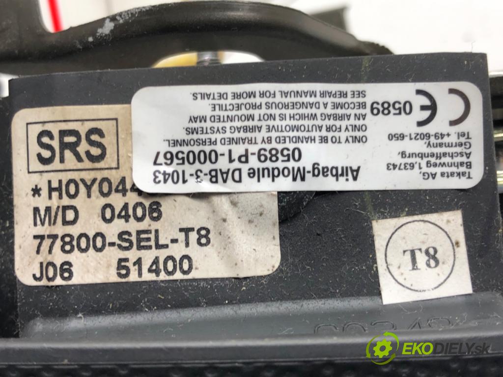 HONDA CITY IV sedan (GE4) 2002 - 2009    1.3 60 kW [82 KM] benzyna 2005 - 2008  AirBag volantu  (Airbagy)