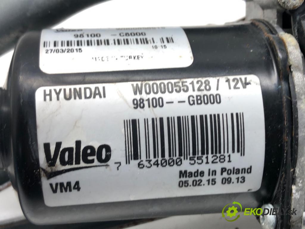 HYUNDAI i20 II (GB, IB) 2014 - 2022    1.2 62 kW [84 KM] benzyna 2014 - 2022  Mechanizmus stieračov predný 98100-GB000 (Motorčeky stieračov predné)