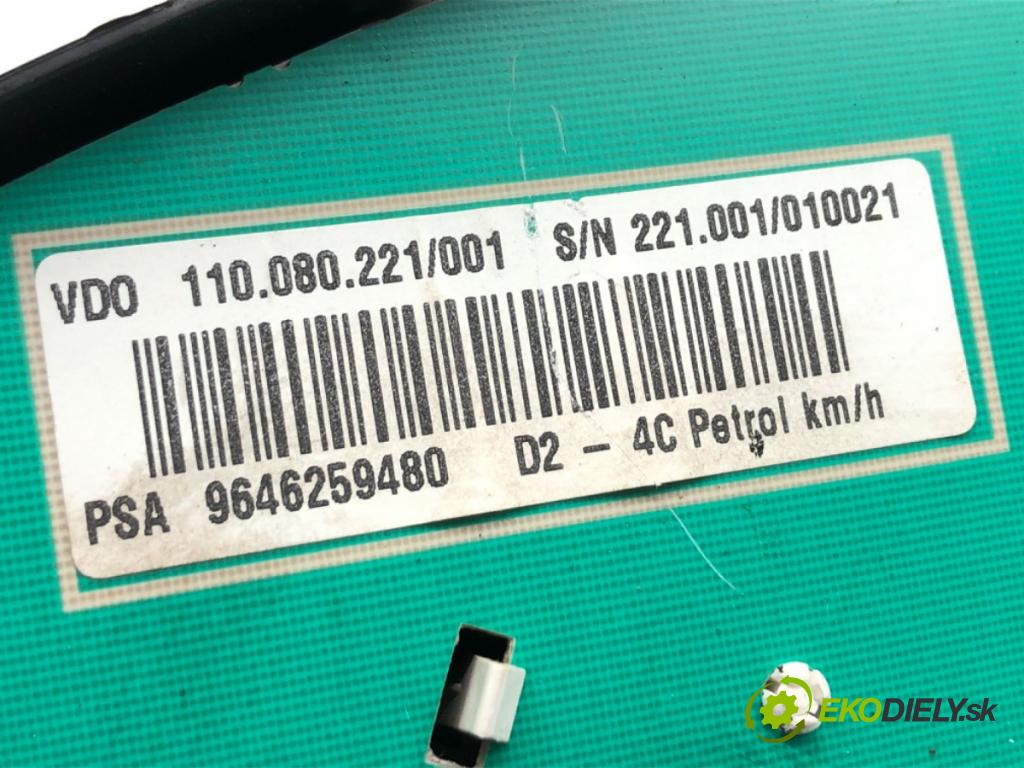PEUGEOT 407 (6D_) 2004 - 2011    1.8 (6D6FZB) 85 kW [116 KM] benzyna 2004 - 2005  Prístrojovka 9646259480 (Prístrojové dosky, displeje)