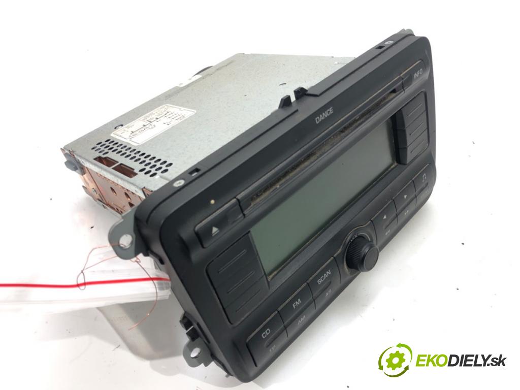 SKODA FABIA II (542) 2006 - 2014    1.4 63 kW [86 KM] benzyna 2007 - 2014  RADIO 5J0035161A (Audio zariadenia)
