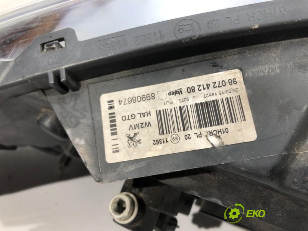 PEUGEOT 508 SW I (8E_) 2010 - 2018    2.0 BlueHDi 180 133 kW [180 KM] olej napędowy 2014  Svetlomet ľavy predný 9807241280