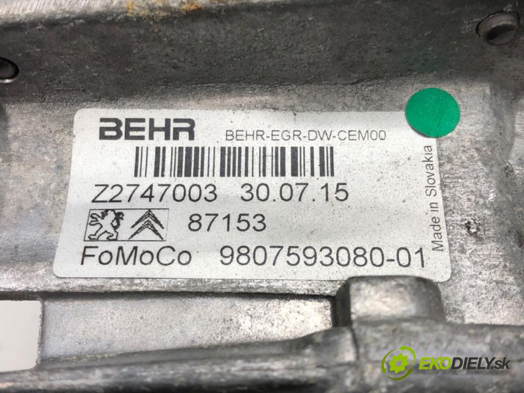PEUGEOT 508 SW I (8E_) 2010 - 2018    2.0 BlueHDi 180 133 kW [180 KM] olej napędowy 2014  Chladič EGR Ventil 9807593080 0280751018