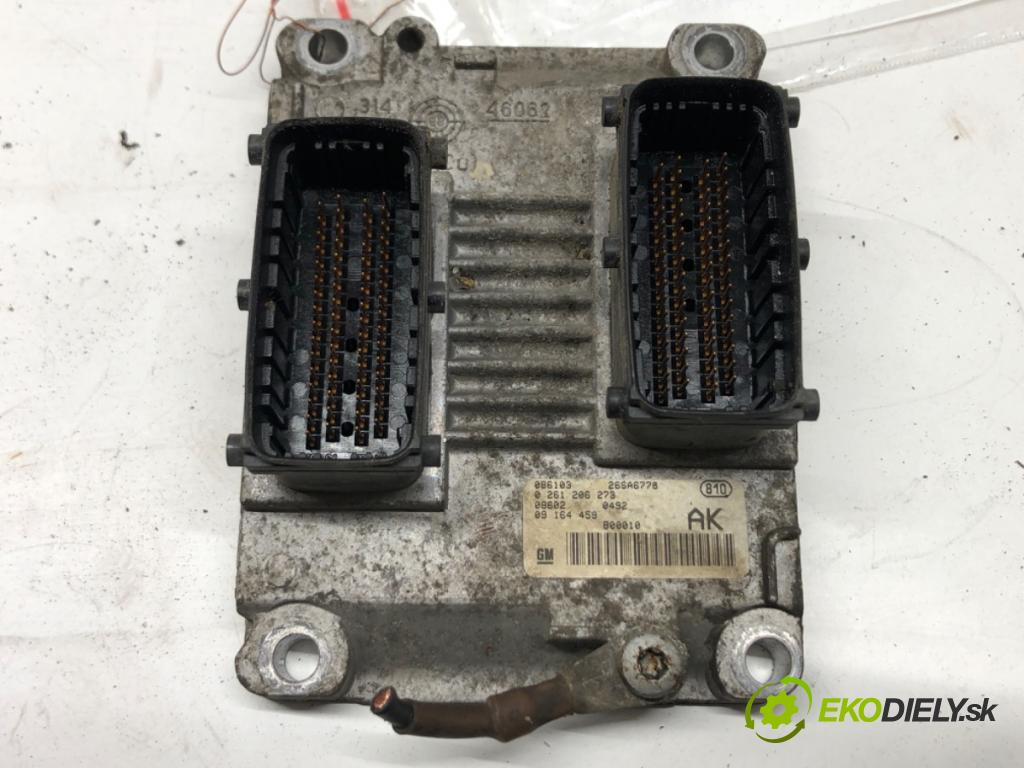 OPEL AGILA (A) (H00) 2000 - 2007    1.0 12V (F68) 43 kW [58 KM] benzyna 2000 - 2007  riadiaca jednotka Motor 09164459 0261206273 (Riadiace jednotky)