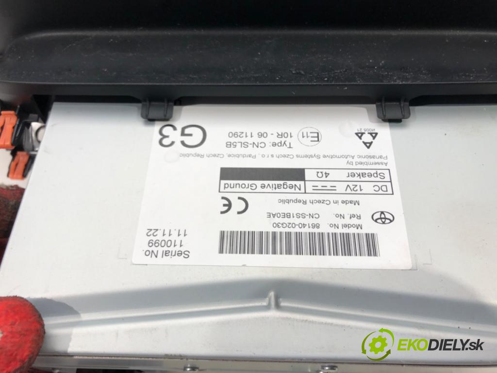 TOYOTA COROLLA sedan (_E21_) 2019 - 2022    1.6 VVTi Flexfuel (ZRE210_) 92 kW [125 KM] Benzyna  RADIO Navigácia 86140-02G30 (Audio zariadenia)