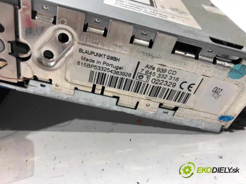 ALFA ROMEO 159 (939_) 2005 - 2012    1.9 JTDM 8V (939AXE1B, 939BXE1B, 939BXH1B) 85 kW [  RADIO 7645332316 (Audio zariadenia)