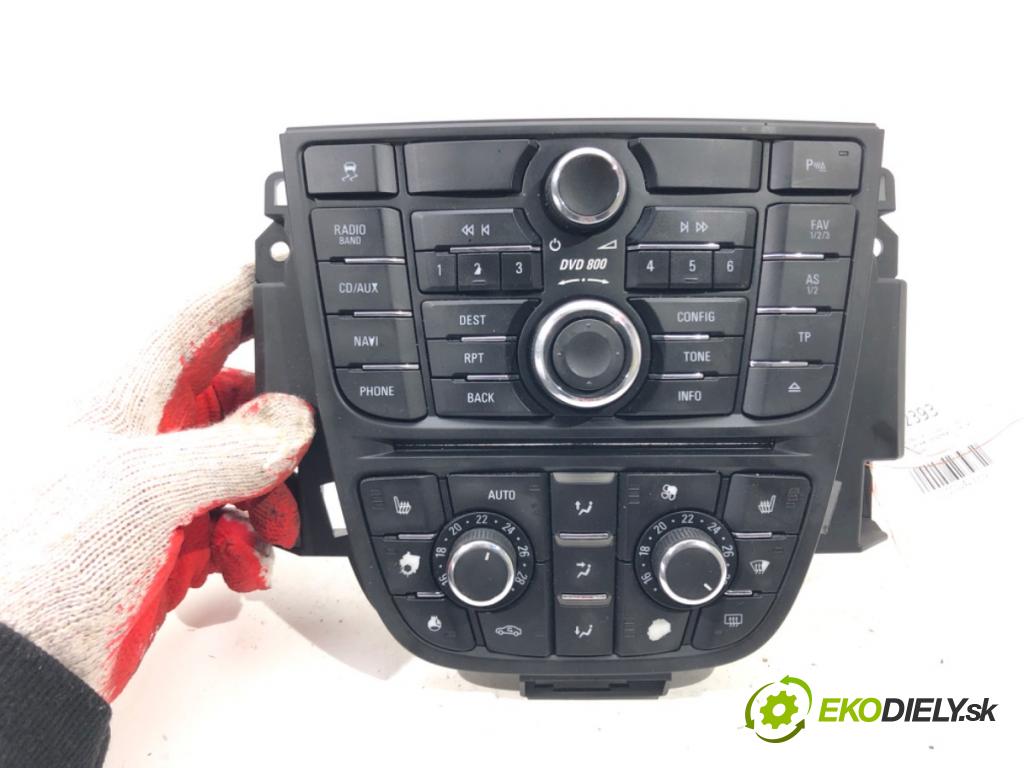 OPEL ASTRA J (P10) 2009 - 2015    1.6 Turbo (68) 132 kW [180 KM] benzyna 2009 - 2015  Panel ovládania kúrenia 13343709 (Prepínače, spínače, tlačidlá a ovládače kúrenia)