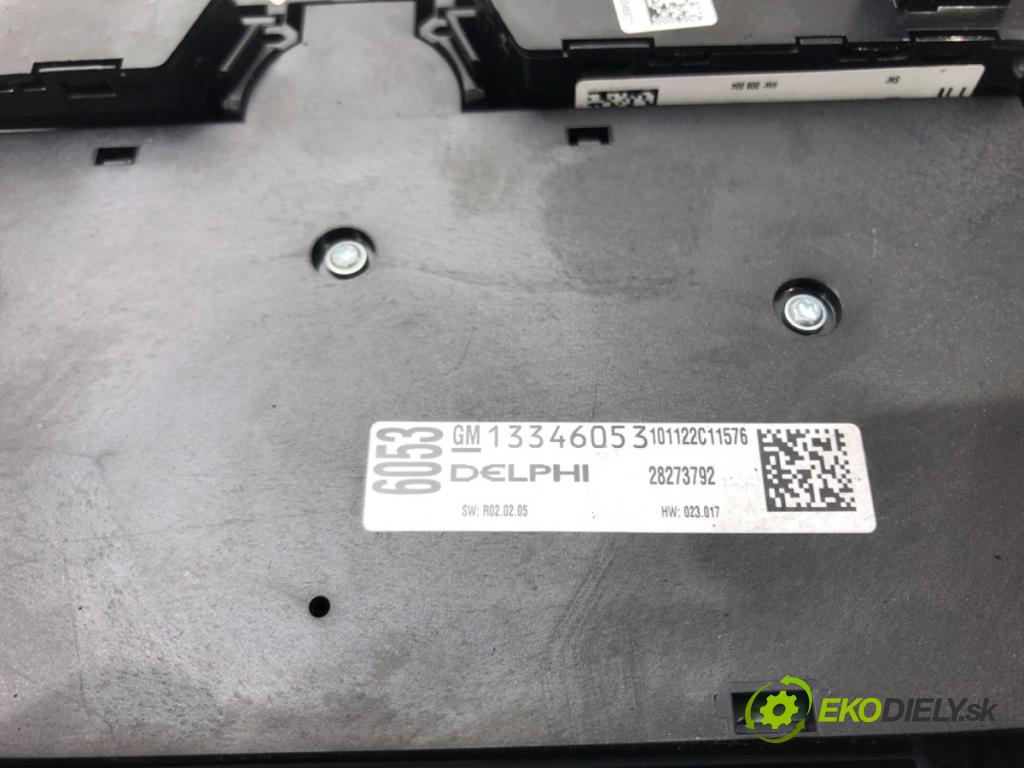OPEL ASTRA J (P10) 2009 - 2015    1.6 Turbo (68) 132 kW [180 KM] benzyna 2009 - 2015  Panel ovládania kúrenia 13343709 (Prepínače, spínače, tlačidlá a ovládače kúrenia)