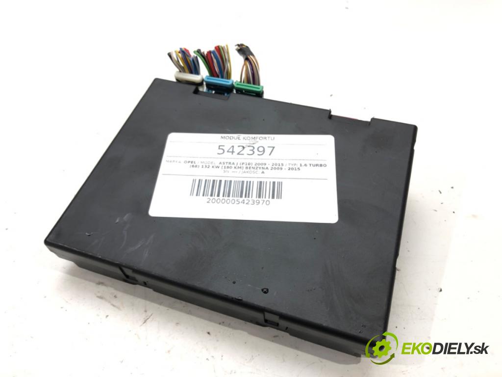 OPEL ASTRA J (P10) 2009 - 2015    1.6 Turbo (68) 132 kW [180 KM] benzyna 2009 - 2015  Modul komfortu 13579056 (Moduly komfortu)