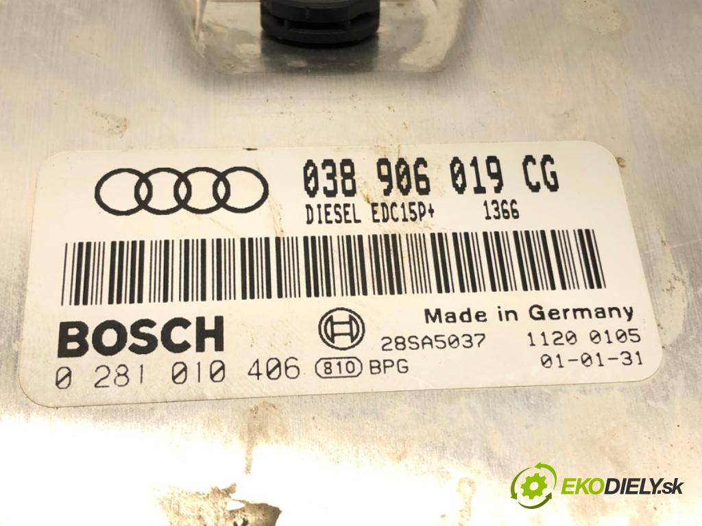 AUDI A4 B6 (8E2) 2000 - 2005    1.9 TDI 96 kW [130 KM] olej napędowy 2000 - 2004  riadiaca jednotka Motor 038906019CG (Riadiace jednotky)