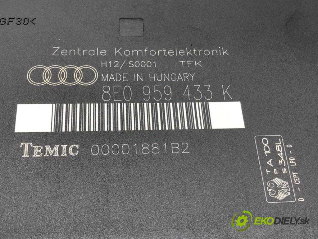 AUDI A4 B6 (8E2) 2000 - 2005    1.9 TDI 96 kW [130 KM] olej napędowy 2000 - 2004  Modul komfortu 8E0959433K (Moduly komfortu)