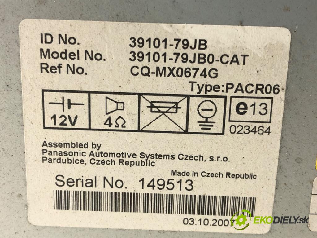 FIAT SEDICI (189_) 2006 - 2014    1.9 D Multijet 88 kW [120 KM] olej napędowy 2006 -  RADIO 39101-79JB (Audio zariadenia)