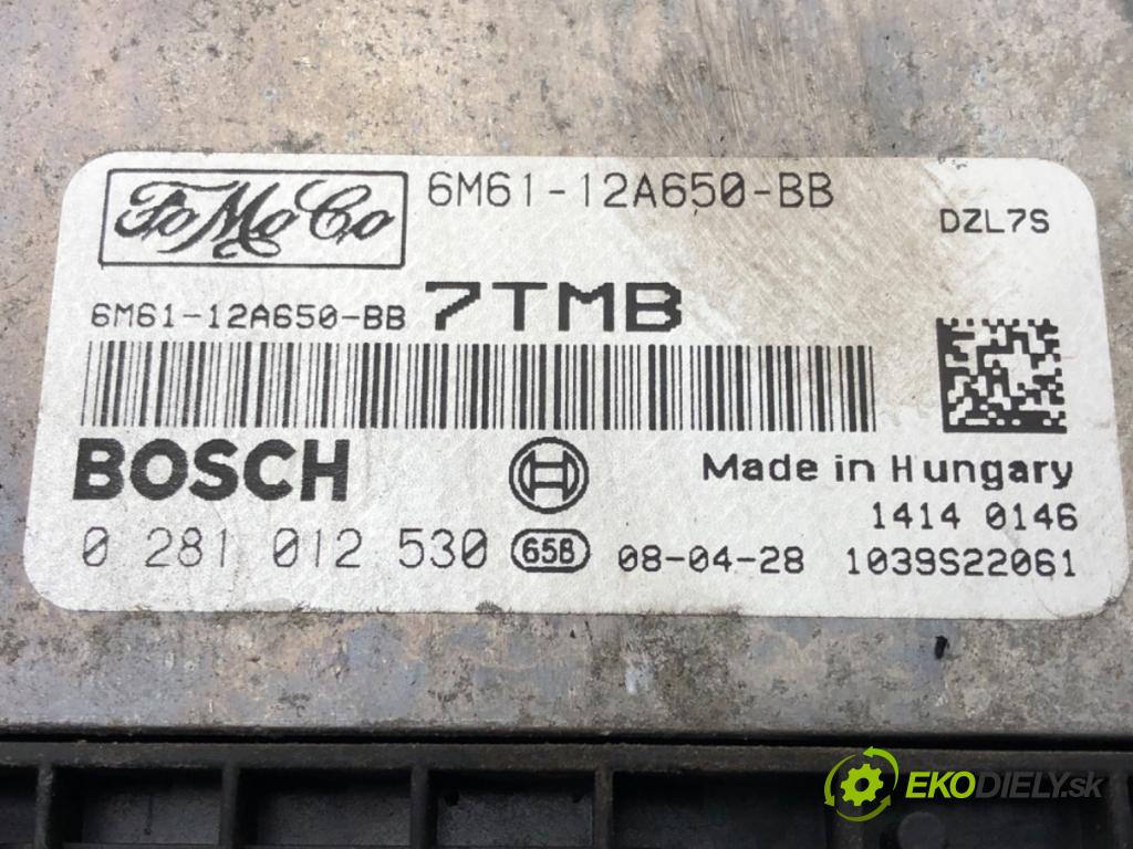 MAZDA 3 (BK) 2003 - 2009    1.6 DI Turbo 80 kW [109 KM] olej napędowy 2004 - 2  riadiaca jednotka Motor 6M61-12A650-BB (Riadiace jednotky)